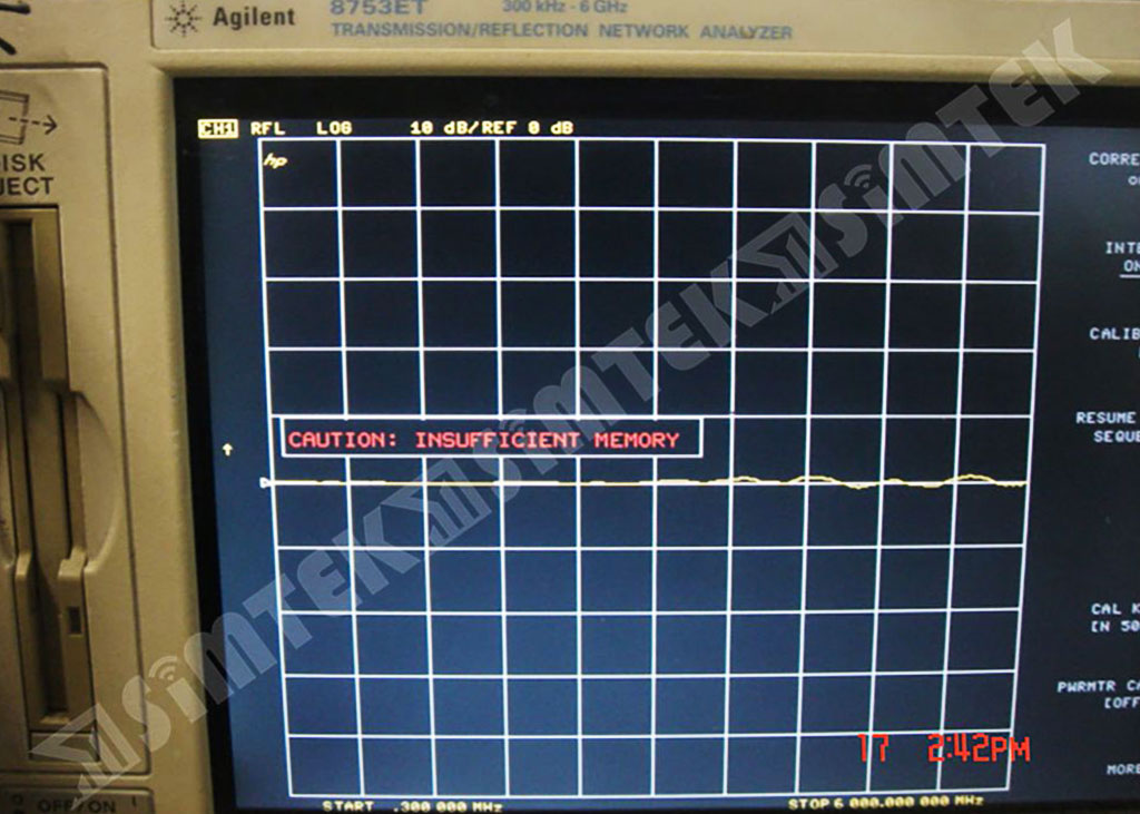 Agilent-8753ET-6G 記憶體容量不足​
